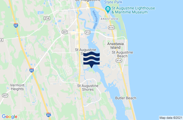 Buffalo Bluff (St Johns River), United Statesの潮見表地図