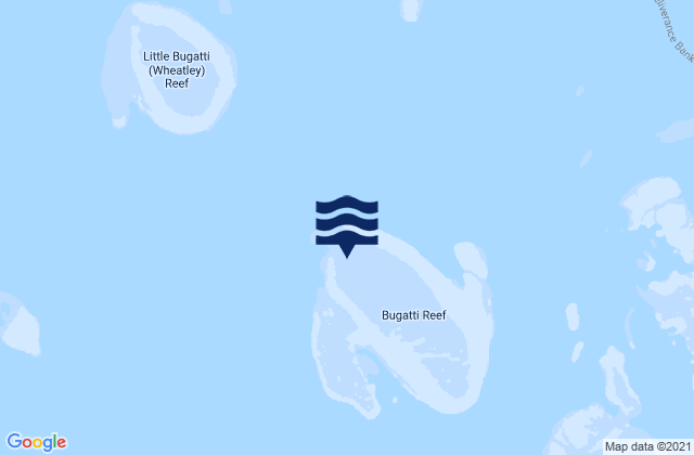 Bugatti Reef, Australiaの潮見表地図