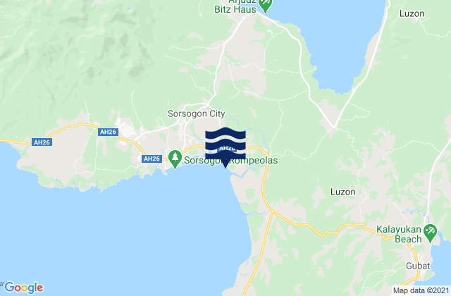 Buhatan, Philippinesの潮見表地図