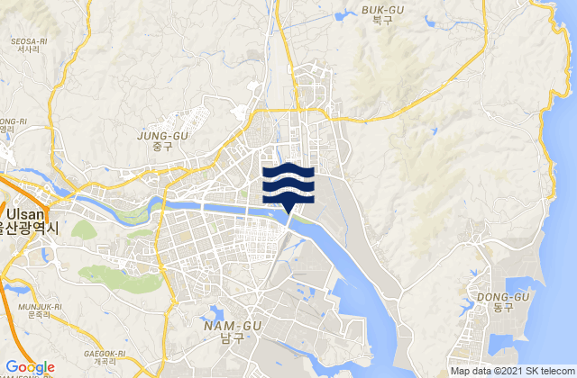 Buk-gu, South Koreaの潮見表地図