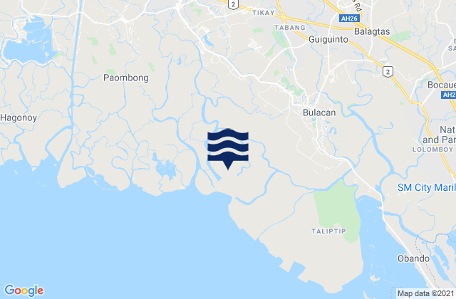 Bulacan, Philippinesの潮見表地図
