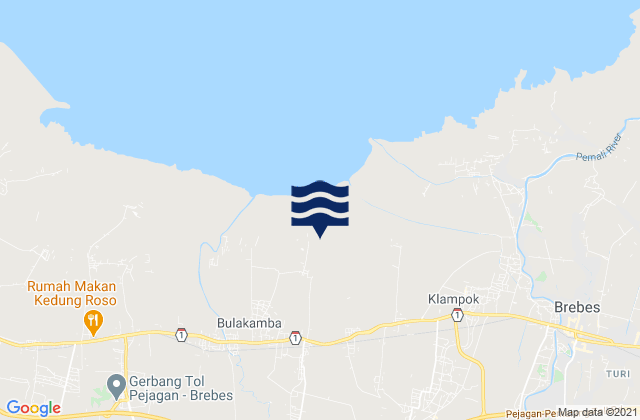 Bulakamba, Indonesiaの潮見表地図