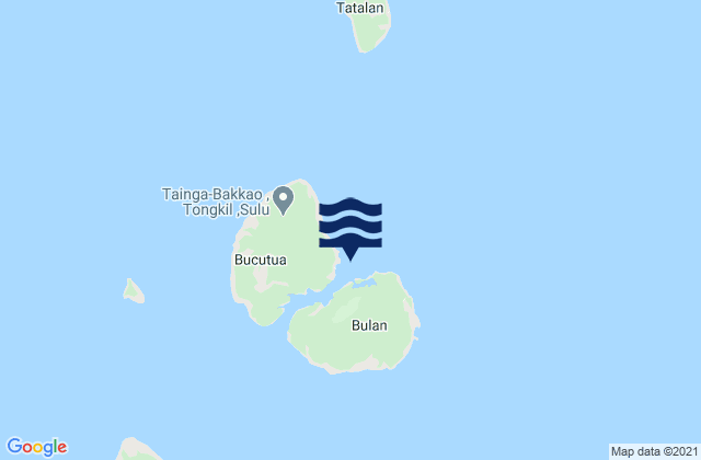Bulan Island, Philippinesの潮見表地図