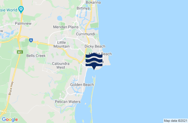 Bulcock Beach, Australiaの潮見表地図