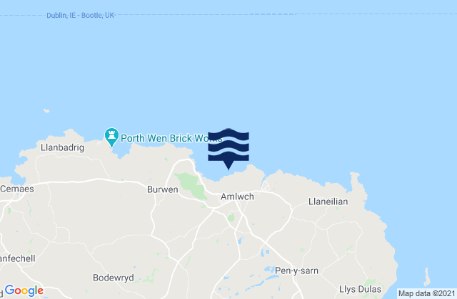 Bull Bay, United Kingdomの潮見表地図