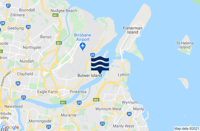 Bulwer Island, Australiaの潮見表地図