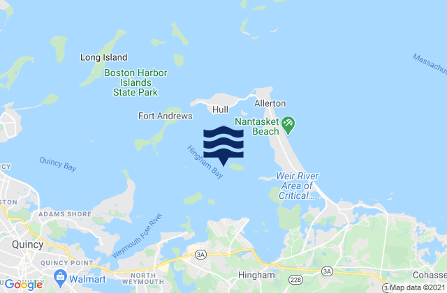 Bumkin Island 0.1 n.mi. west of, United Statesの潮見表地図