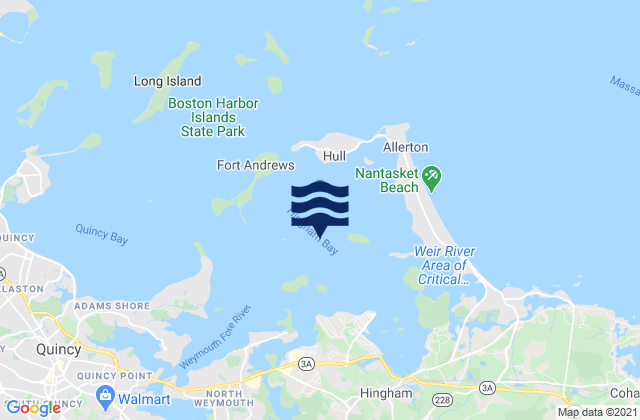 Bumkin Island 0.4 n.mi. west of, United Statesの潮見表地図