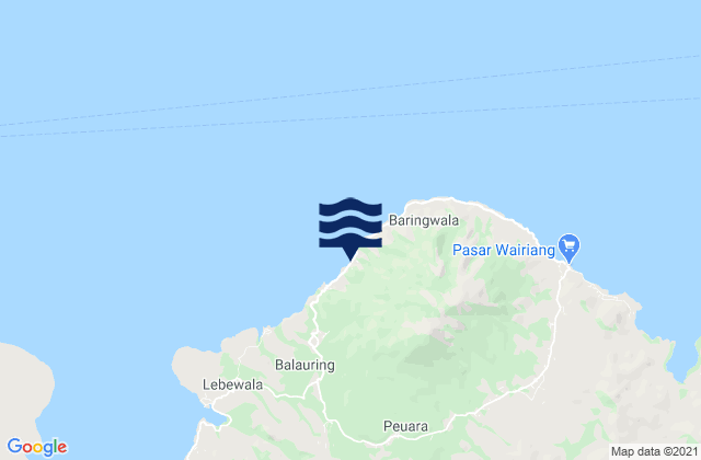 Bungalaleng, Indonesiaの潮見表地図