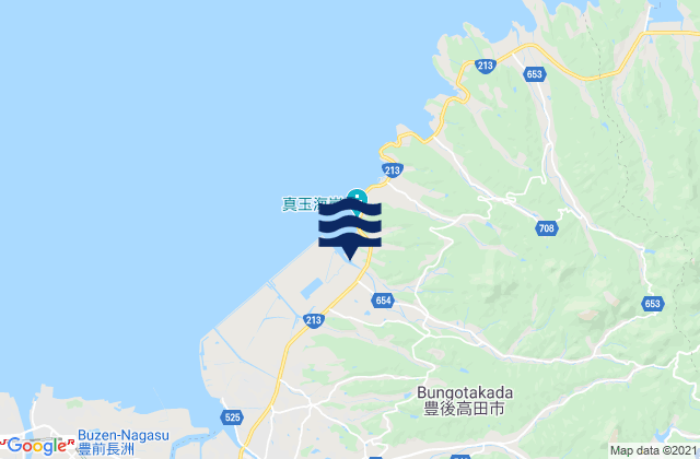 Bungo-takada Shi, Japanの潮見表地図