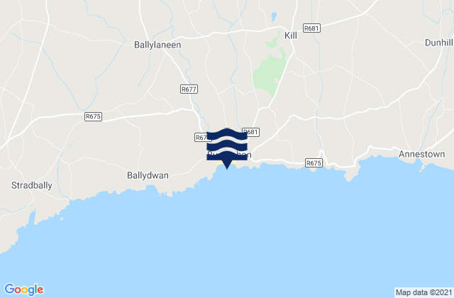 Bunmahon Bay, Irelandの潮見表地図
