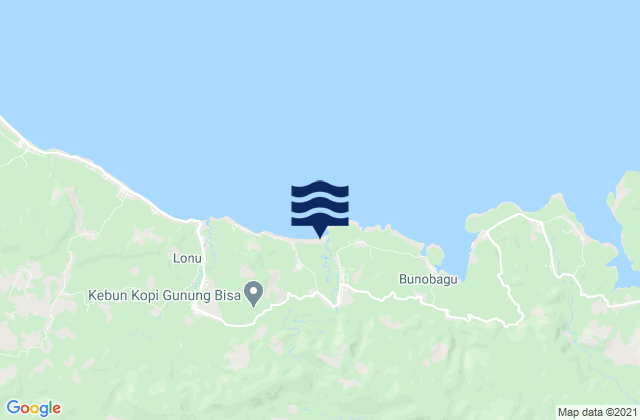 Bunobogu, Indonesiaの潮見表地図