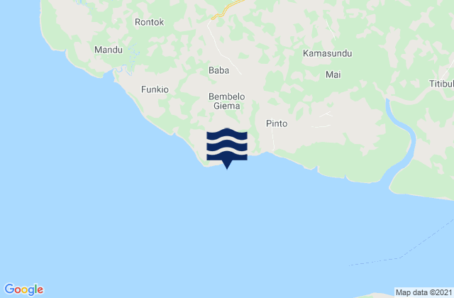 Buoy Point Sherbro River, Sierra Leoneの潮見表地図