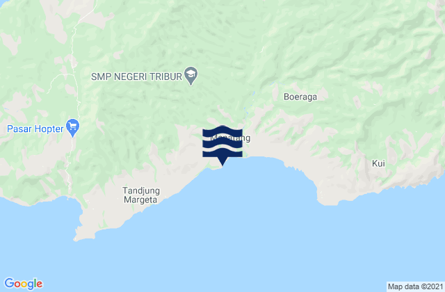 Buraga, Indonesiaの潮見表地図