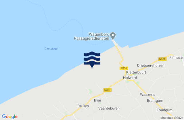 Burdaard, Netherlandsの潮見表地図