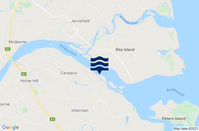 Burdekin, Australiaの潮見表地図