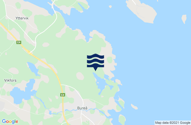 Bureå, Swedenの潮見表地図