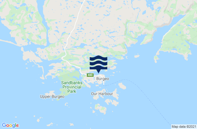 Burgeo, Canadaの潮見表地図