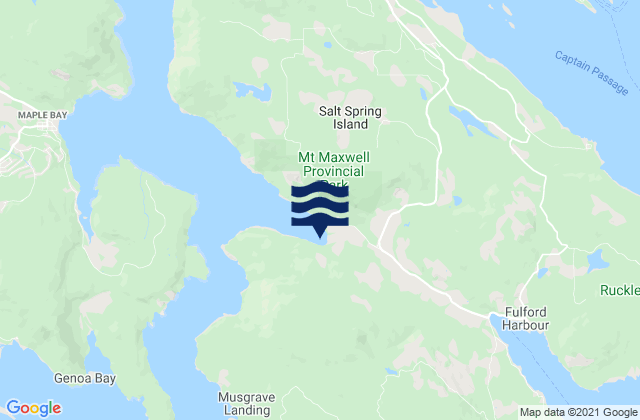 Burgoyne Bay, Canadaの潮見表地図