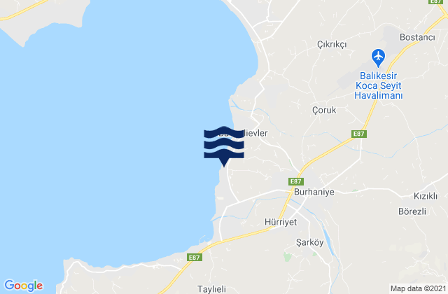 Burhaniye, Turkeyの潮見表地図