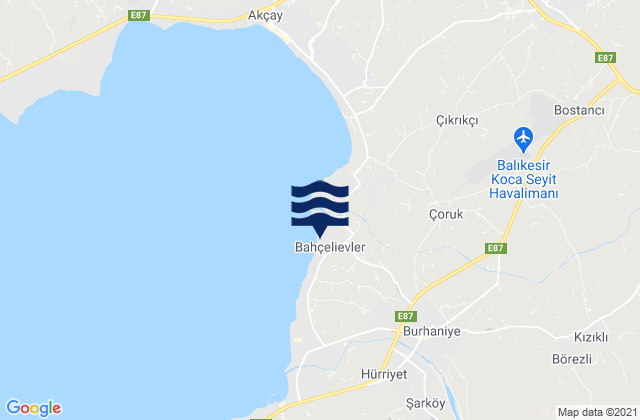 Burhaniye İlçesi, Turkeyの潮見表地図