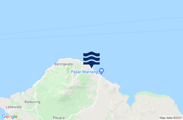 Buriwutung, Indonesiaの潮見表地図