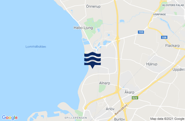 Burlövs Kommun, Swedenの潮見表地図