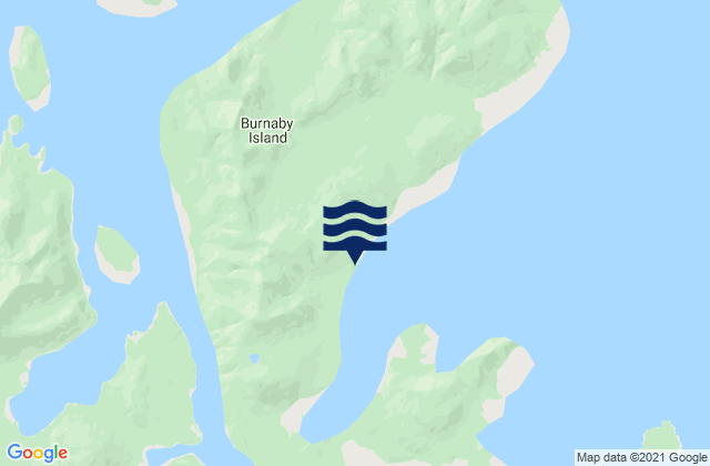 Burnaby Island, Canadaの潮見表地図
