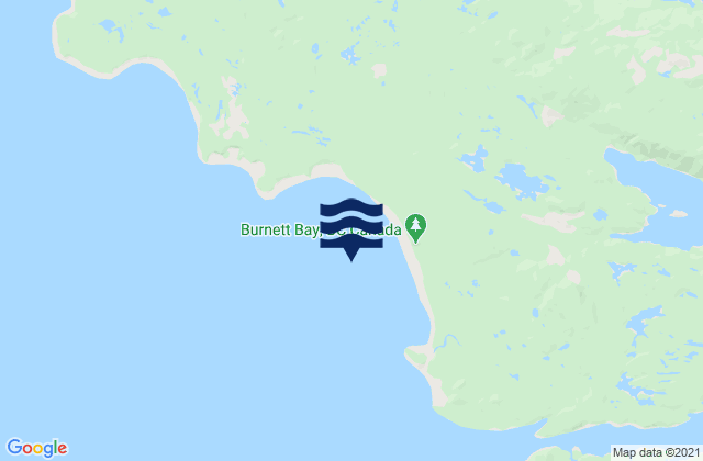Burnett Bay, Canadaの潮見表地図