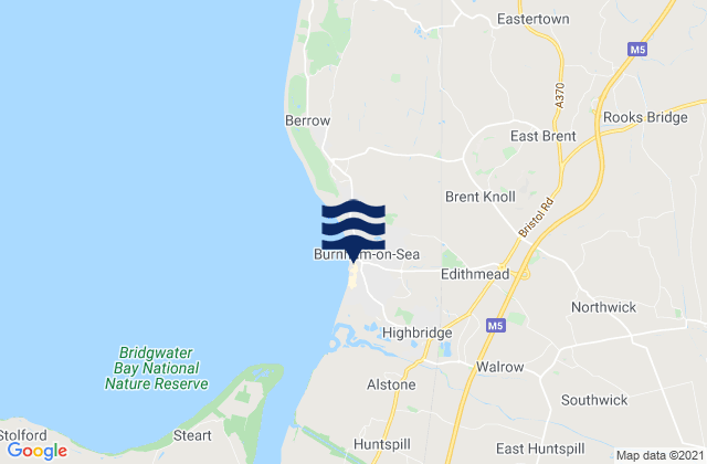 Burnham-on-Sea, United Kingdomの潮見表地図