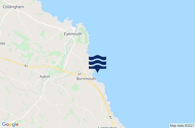 Burnmouth Bay, United Kingdomの潮見表地図