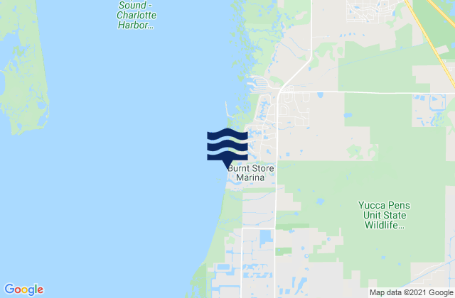 Burnt Store Marina, United Statesの潮見表地図