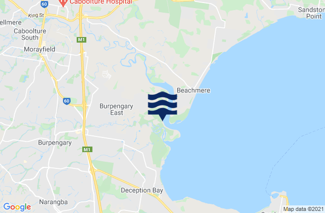 Burpengary, Australiaの潮見表地図