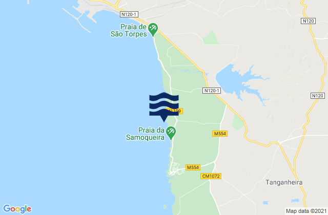 Burrinho, Portugalの潮見表地図