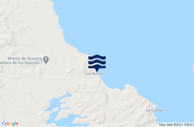 Burros, Mexicoの潮見表地図