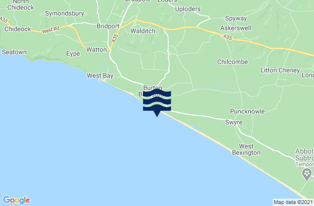 Burton Hive Beach, United Kingdomの潮見表地図