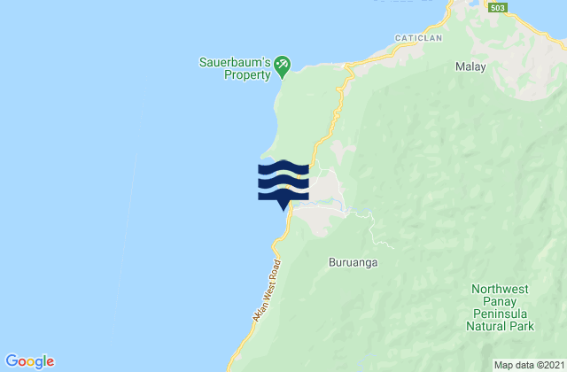 Buruanga, Philippinesの潮見表地図