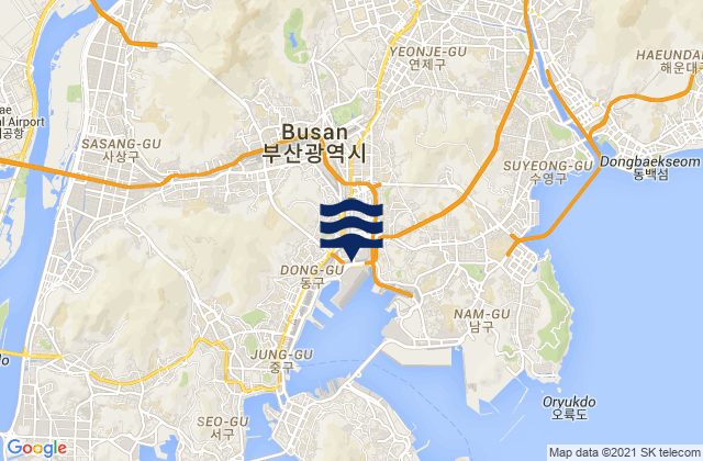 Busanjin-gu, South Koreaの潮見表地図