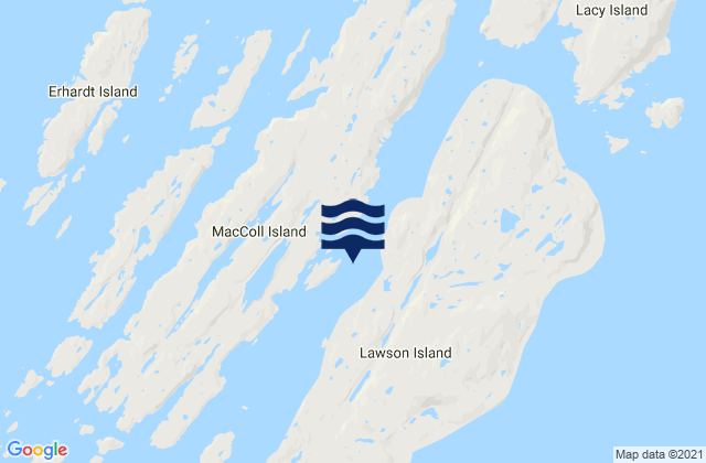 Button Islands, Canadaの潮見表地図
