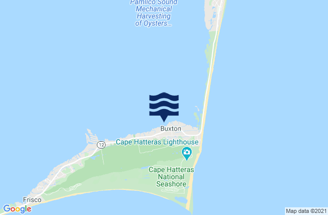 Buxton, United Statesの潮見表地図