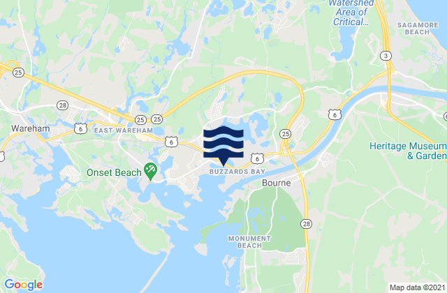 Buzzards Bay, United Statesの潮見表地図