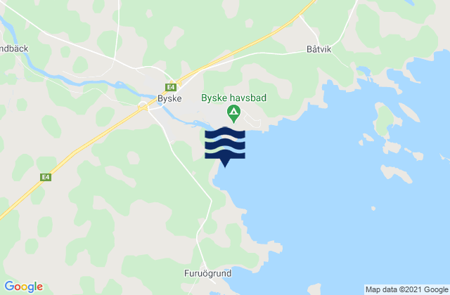 Byske, Swedenの潮見表地図