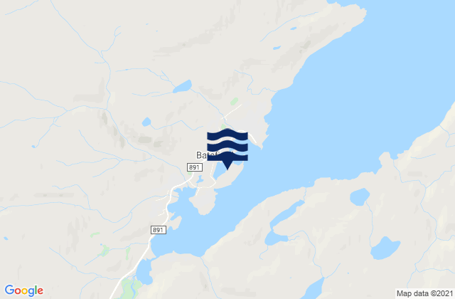 Båtsfjord, Norwayの潮見表地図