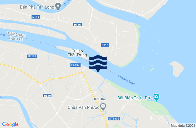 Bình Đại, Vietnamの潮見表地図