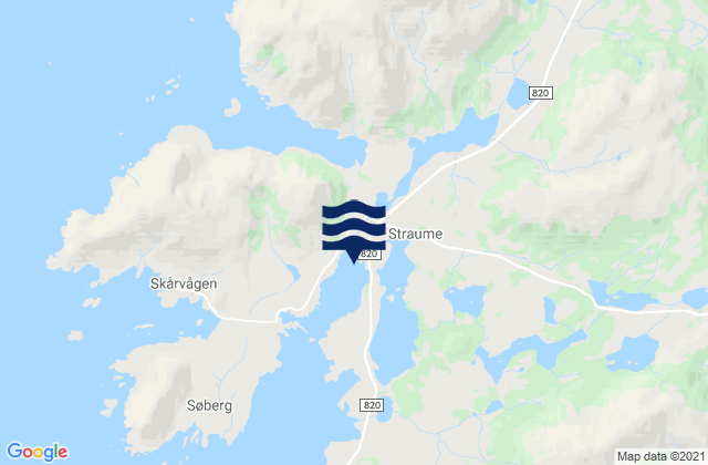 Bø, Norwayの潮見表地図