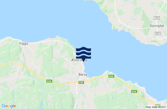 Børsa, Norwayの潮見表地図