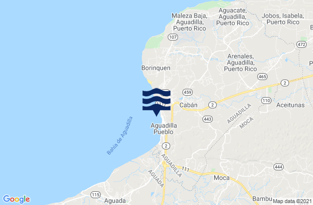 Caban, Puerto Ricoの潮見表地図