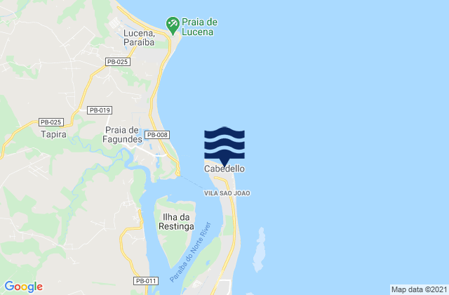 Cabedelo, Brazilの潮見表地図