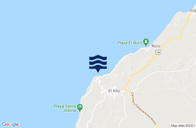 Cabo Blanco, Peruの潮見表地図