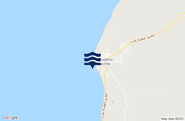 Cabo Bojador, Moroccoの潮見表地図